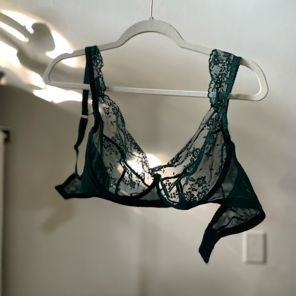 Adore Me Lace Emerald Green Bra
